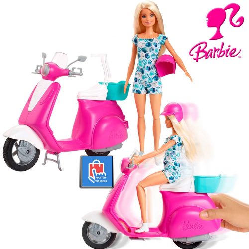 Boneca Barbie e Veículo - Barbie e Scooter - Mattel