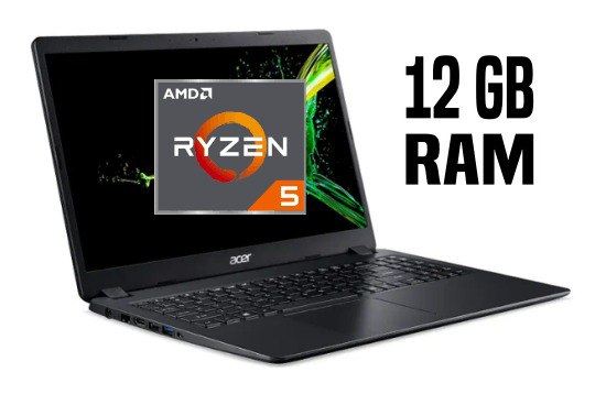 Notebook Acer AMD Ryzen 5 3500U 12GB HD 1TB