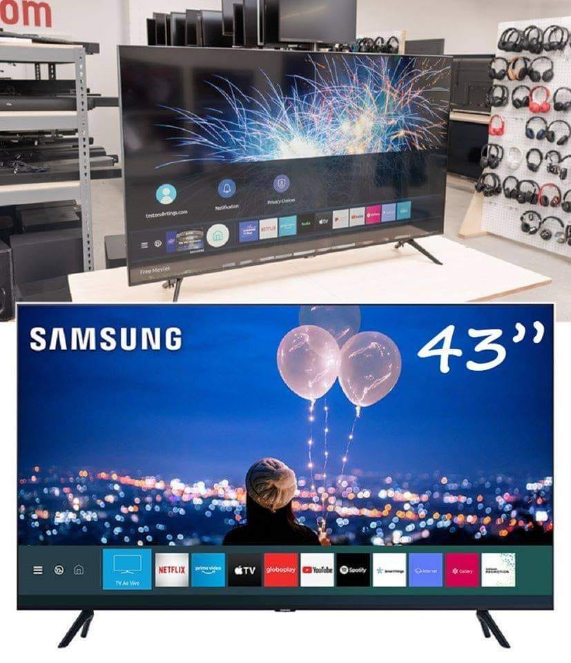 Samsung Smart TV 43'' Crystal UHD 43TU7000 4K 2020 Wi-fi Borda Infinita Controle Remoto Único Bluetooth e Processador Crystal 4K
