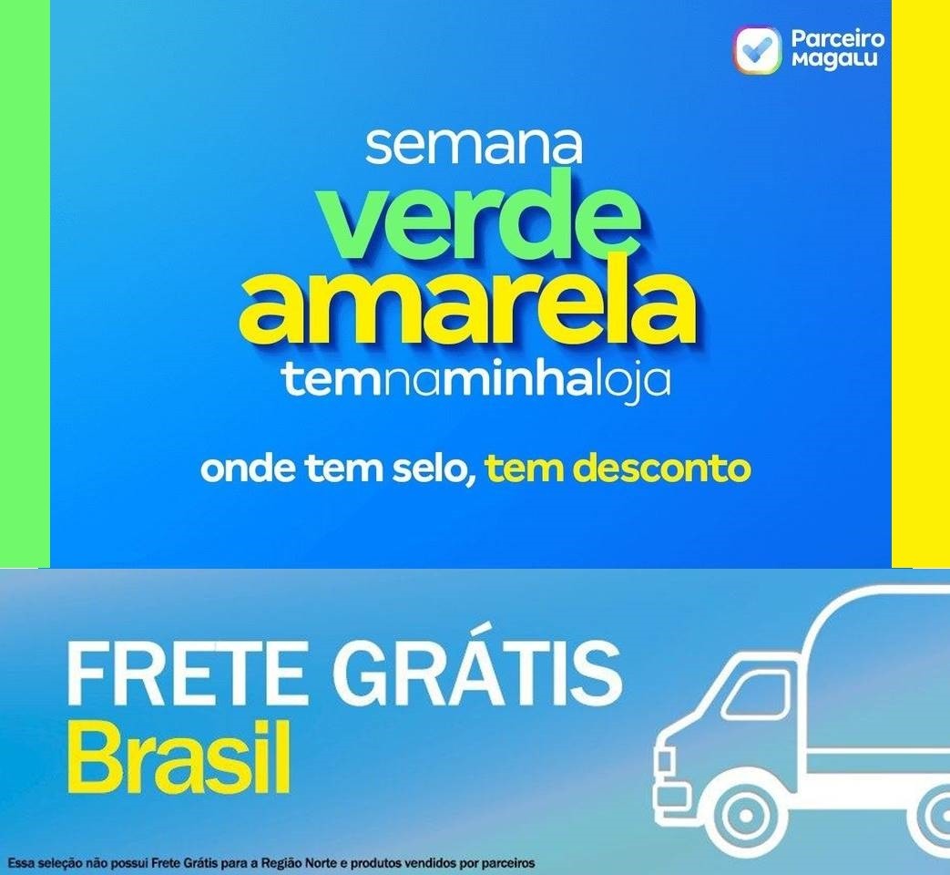 Seleção de produtos com FRETE GRÁTIS BRASIL - exceto norte na SEMANA VERDE AMARELA