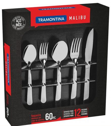 Faqueiro Inox 60 peças Malibu La Cuisine by Tramontina