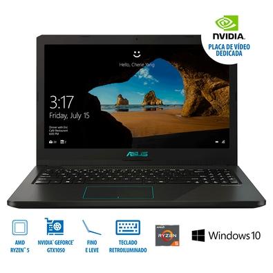 Notebook Gamer Asus NVIDIA GeForce GTX 1050 AMD Ryzen 5 8GB 1TB Tela Full HD 15.6” Windows 10 M570DD-DM122T