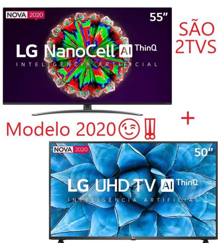 Smart TV LG 55'' 55NANO81 Ultra HD 4K NanoCell + Smart TV LG 50'' 50UN7310 Ultra HD 4K