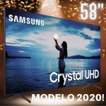 Smart TV 58' Crystal UHD TU7020 4K 2020, Design sem Limites, Controle Remoto Único Samsung
