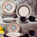 Aparelho de Jantar, Chá e Sobremesa 20 Peças Oxford Daily Luiza em Cerâmica