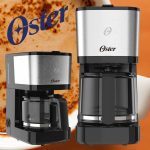 Cafeteira Elétrica Oster OCAF300 até 19 cafés – Preta Inox