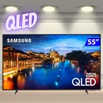 Smart TV QLED 4K Samsung 55″, Pontos Quânticos, Tela Ultra-Wide, Alexa built in e Wi-Fi – 55Q60AA