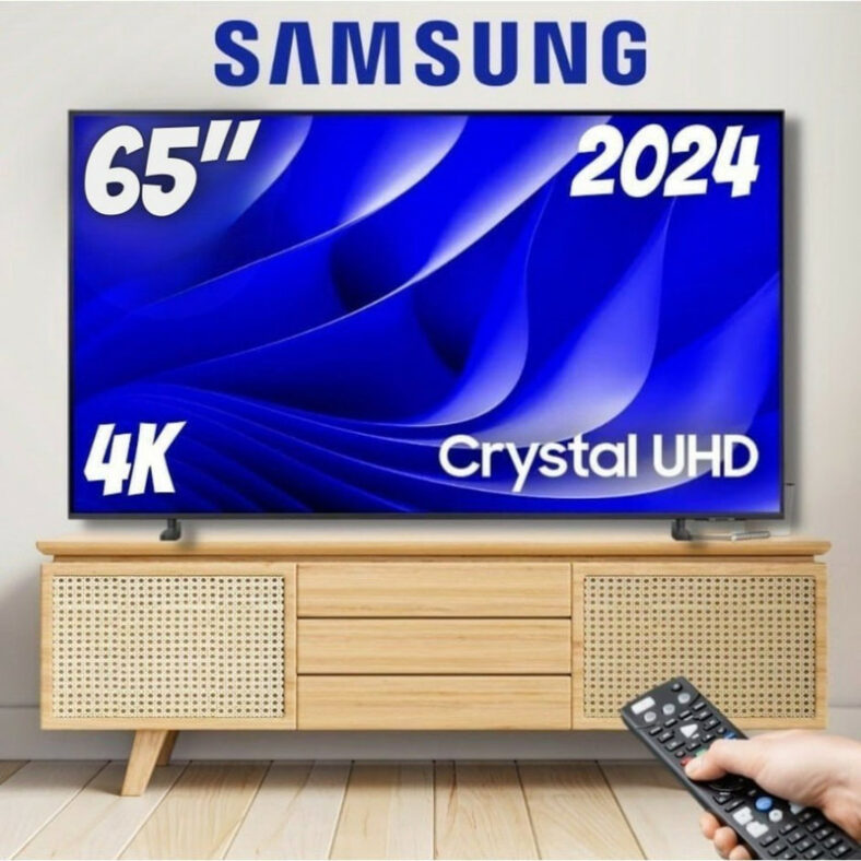 Samsung Smart TV 65″ Crystal UHD 4K 65DU8000 – Painel Dynamic Crystal Color, Gaming Hub
