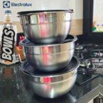 Conjunto de Bowls Tigelas de Inox com Tampa Plástica Electrolux