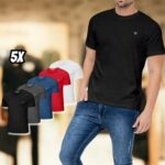 Kit 5 Camisetas Parvori Dry Fit Academia Esportes – Slim Fit