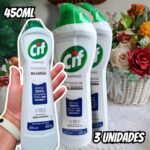 Higienizador Cremoso Cif Original 450ml – 3 Unidades