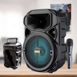 Caixa De Som Portátil Amplificada Bluetooth Karaokê Usb Mic