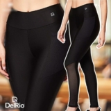 Calça Legging Feminina Fitness Diva Com Recorte Delrio