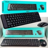 Combo Teclado e Mouse sem fio Logitech MK220 com Design Compacto, Conexão USB, Pilhas Inclusas e Layout ABNT2 Preto