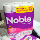 Papel Higiênico Folha Dupla Noble Neutro 12 Rolos De 20M