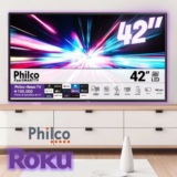 Smart TV 42” Philco PTV42G6FR2CPF Roku TV LED Dolby Áudio
