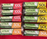 Saco para lixo Utilix, Preto, Em rolo