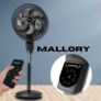 Ventilador de Coluna Mallory Chronos 126W, Silencioso, Com Controle Remoto, Hélice de 6 pás, Auto Desligamento Programável de até 7 Horas- PR – GR